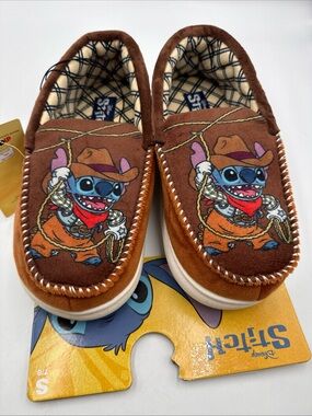 Disney Stitch Cowboy Brown and Blue Kids One-Piece Footies